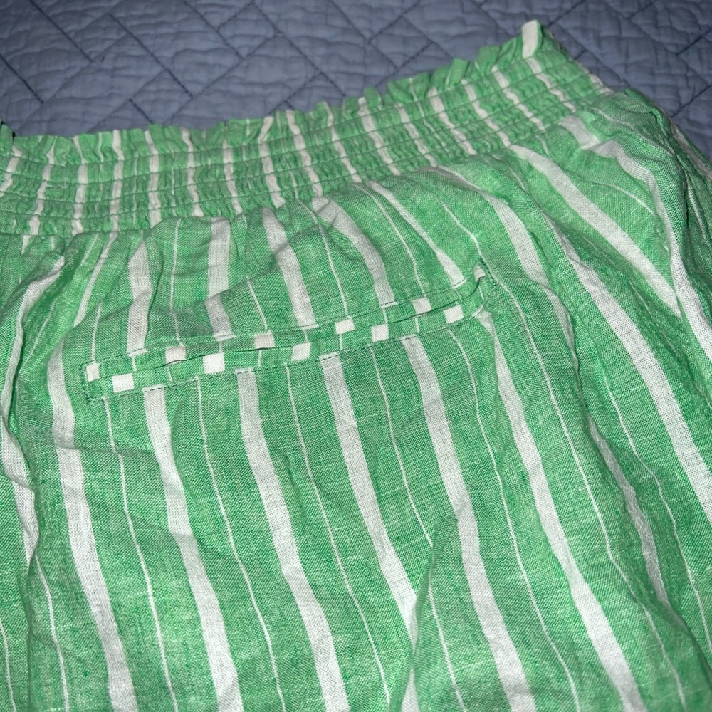 Aerie Linen Blend Long Sleeve Button Down Shirt And Shorts Set - Picture 11 of 13